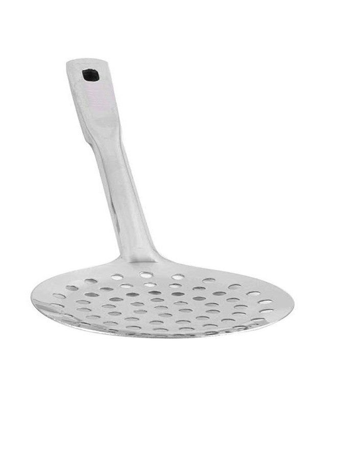 Bartan Star Stainless Steel Perforated Cooking Turner with (Puri Skimmer) - Image 3
